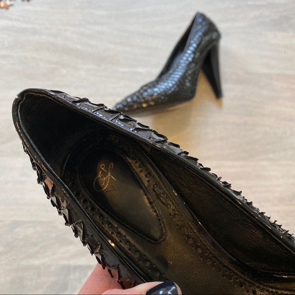 Proenza Schouler snakeskin black pumps heels 37 7 - Picture 3 of 8
